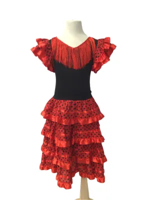 Red orPink Polka Dot Festive Dress