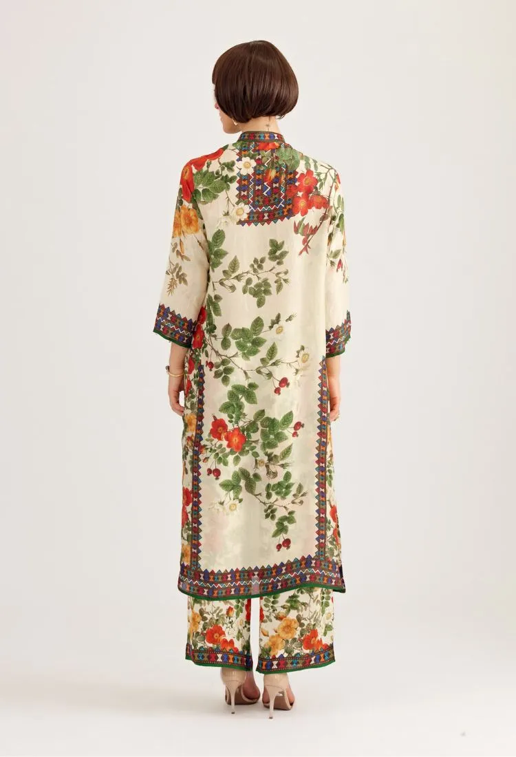 Redoute : Champa - Ivory/Emerald