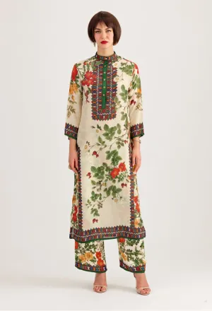Redoute : Champa - Ivory/Emerald