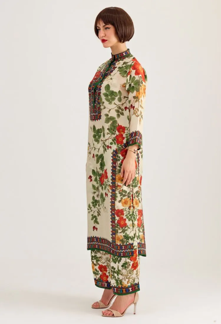 Redoute : Champa - Ivory/Emerald
