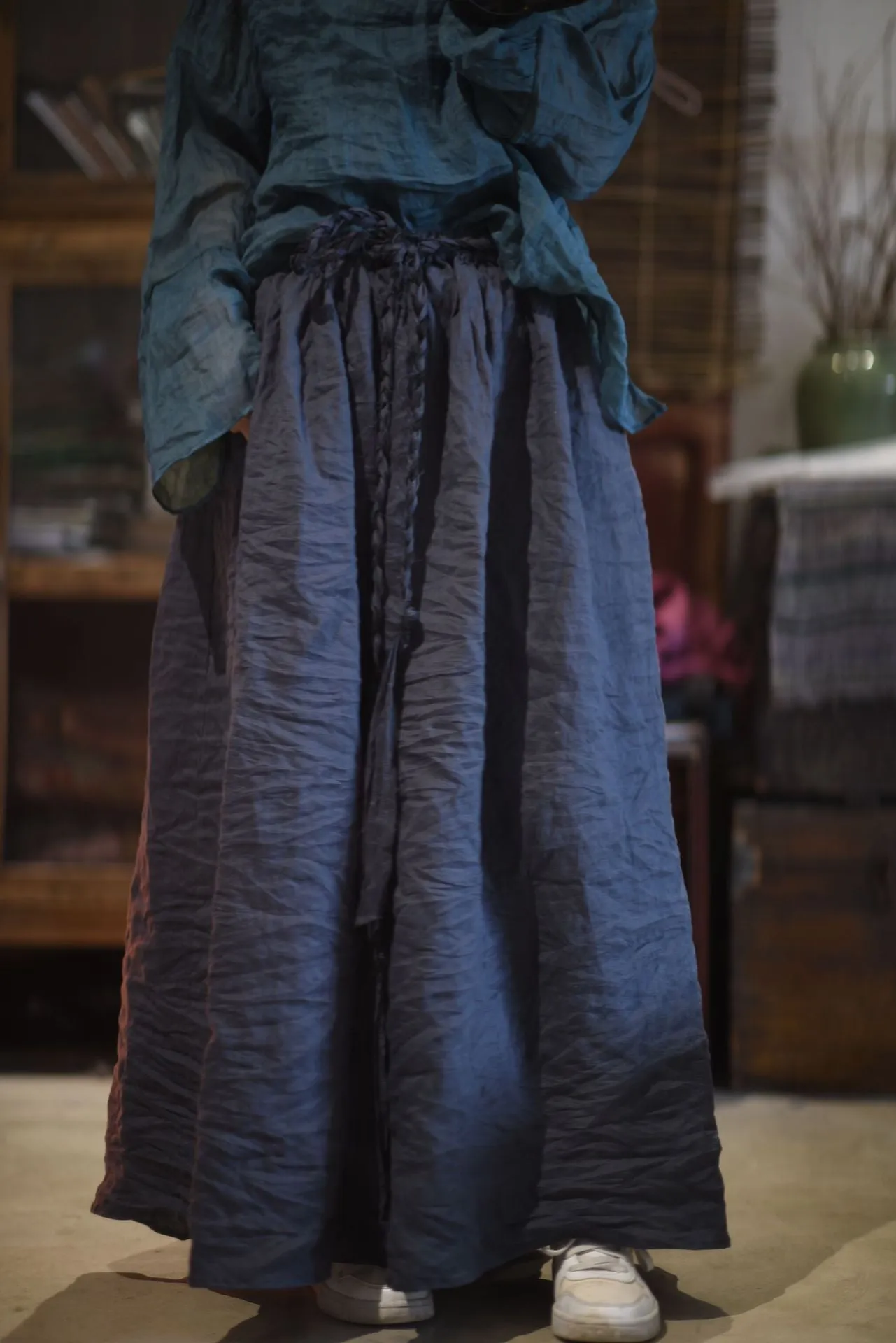 Retro Chiffon Maxi Skirt