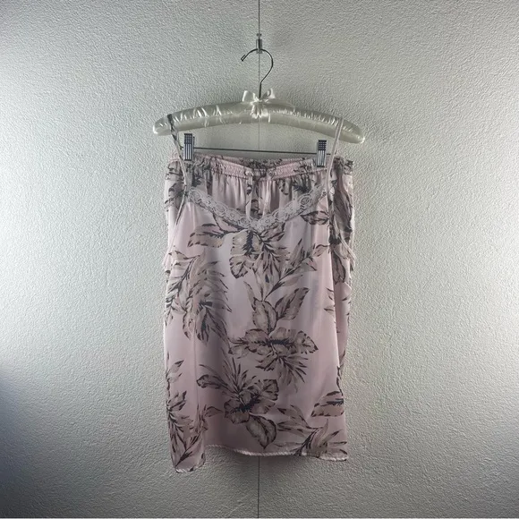 Revolve l L House of Harlow Satin Floral Resort Exotic Feminine Cami Pajamas Set