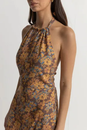 RHYTHM OASIS FLORAL HALTER MINI DRESS