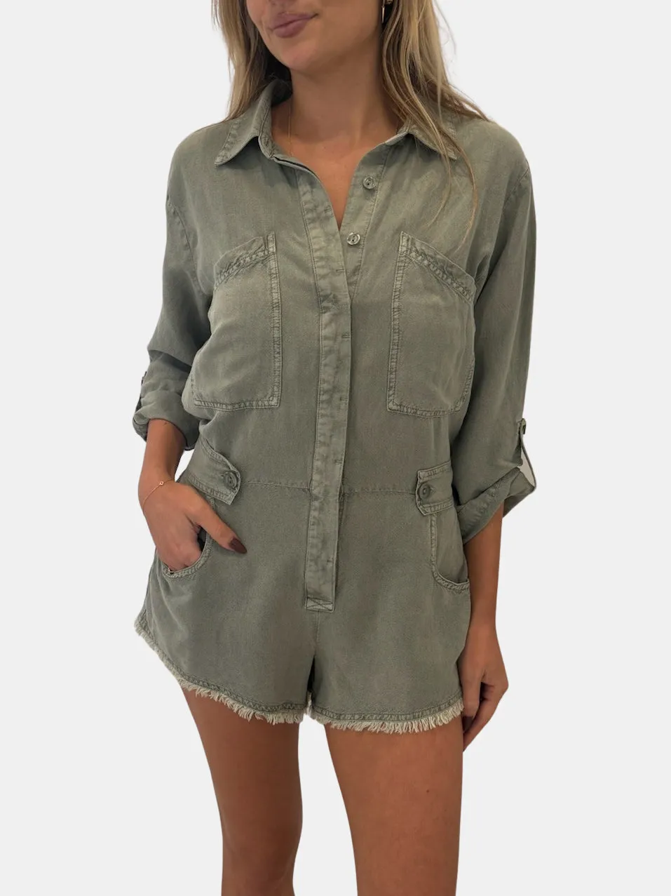 River Raw Edge Romper