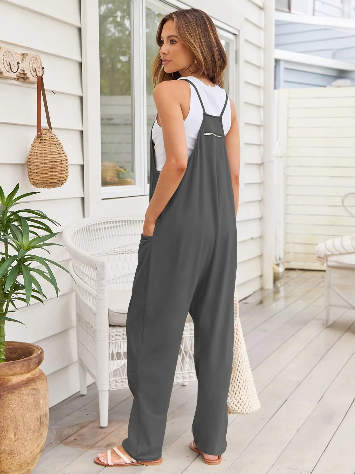 River V-Neck Spaghetti Strap Jumpsuit