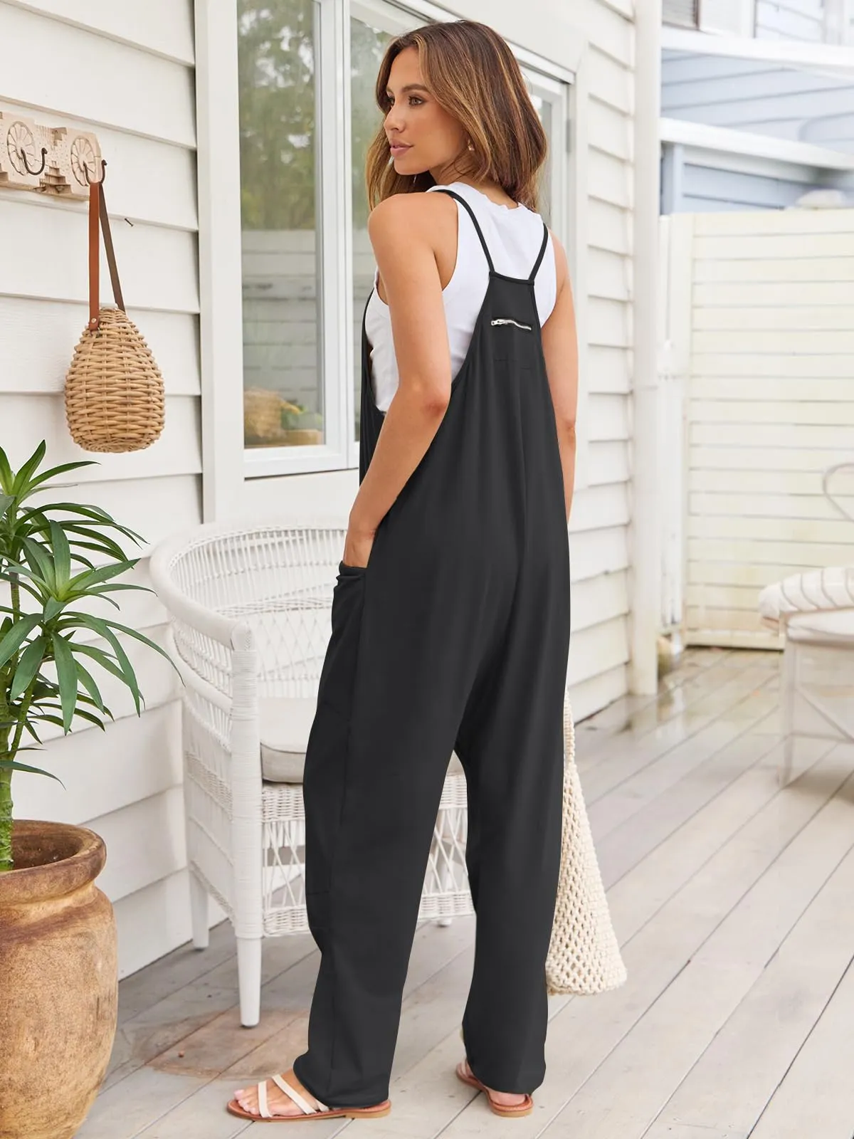River V-Neck Spaghetti Strap Jumpsuit