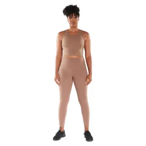 ROAM LOUD Yanta Workout Leggings | Cacao S | Compression Leggings for Women | High Waisted Tummy Control Leggings with Pockets