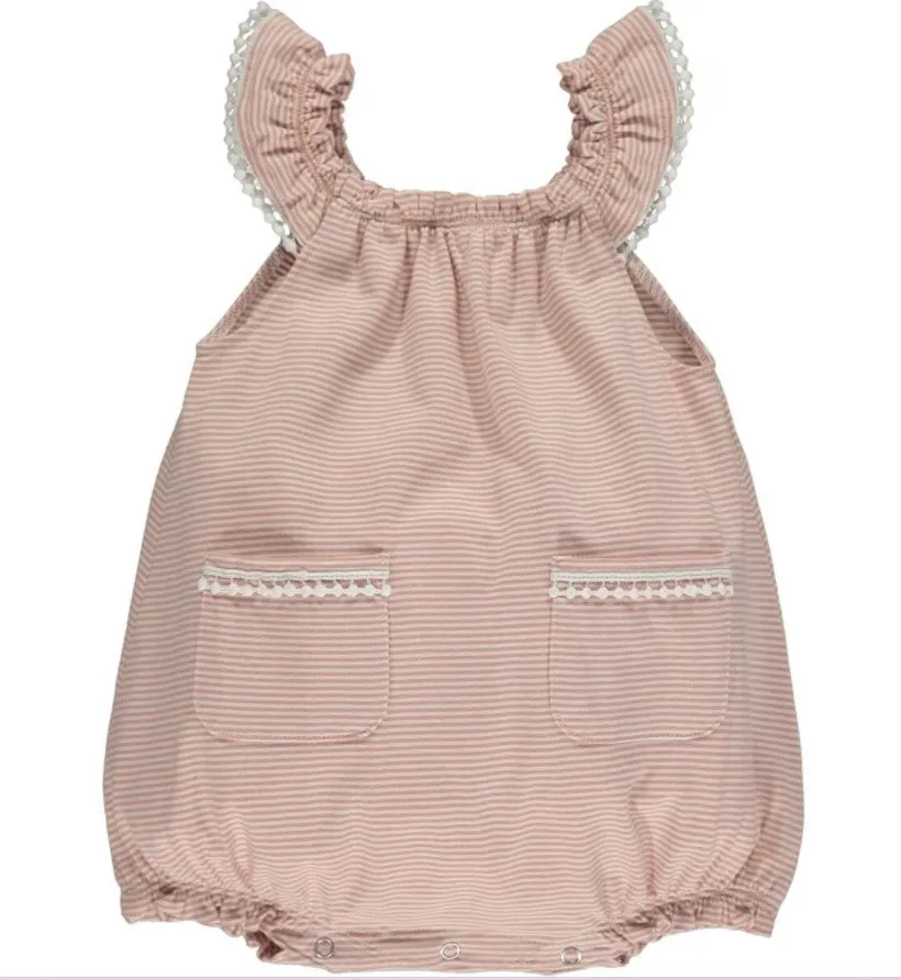 Rose Aspen Cotton Knit Baby Romper