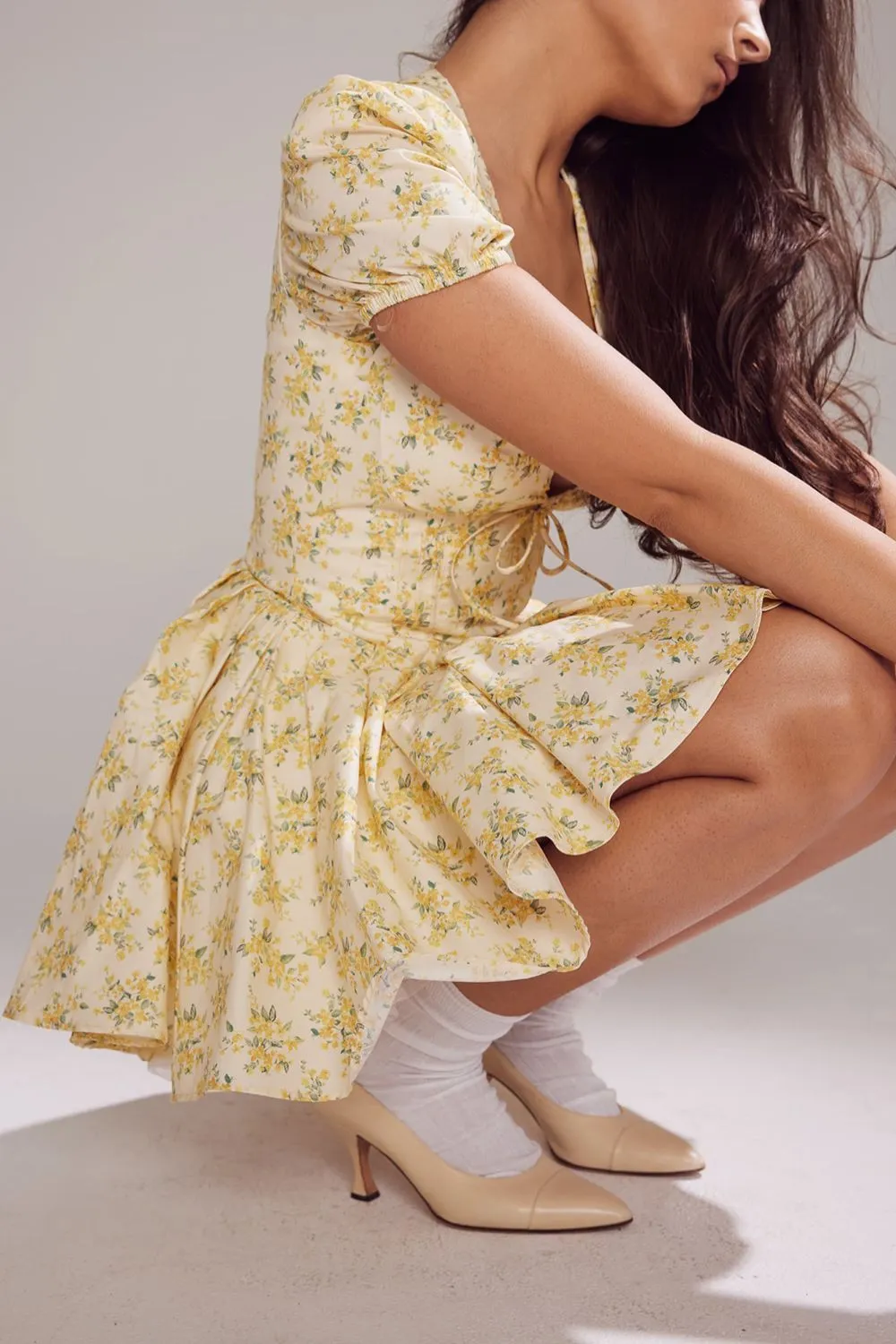 ROSIE MINI DRESS - BUTTERCUP FLORAL