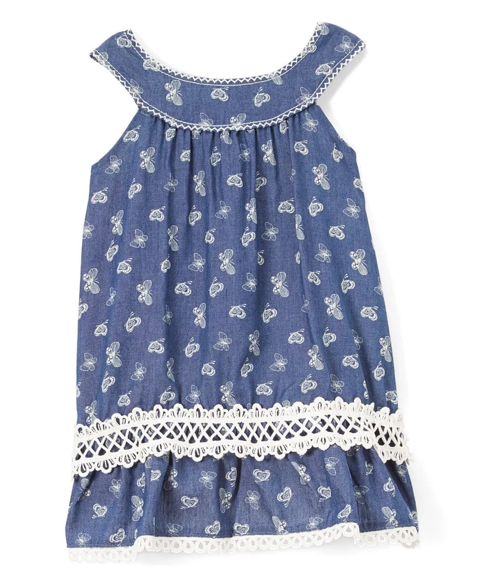 Round neck Denim Dress