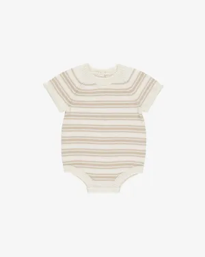 Rowan Romper || Oat Knit Stripe
