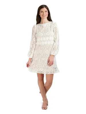 Ruffled Hem Lace Dress