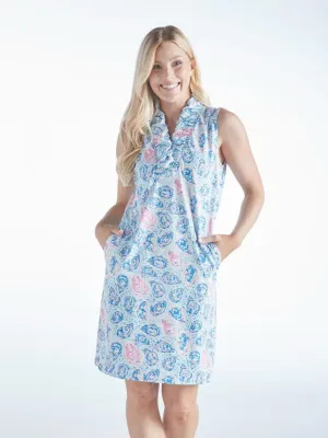 Ruffled Neck Dress by Simply Southern - Oyster