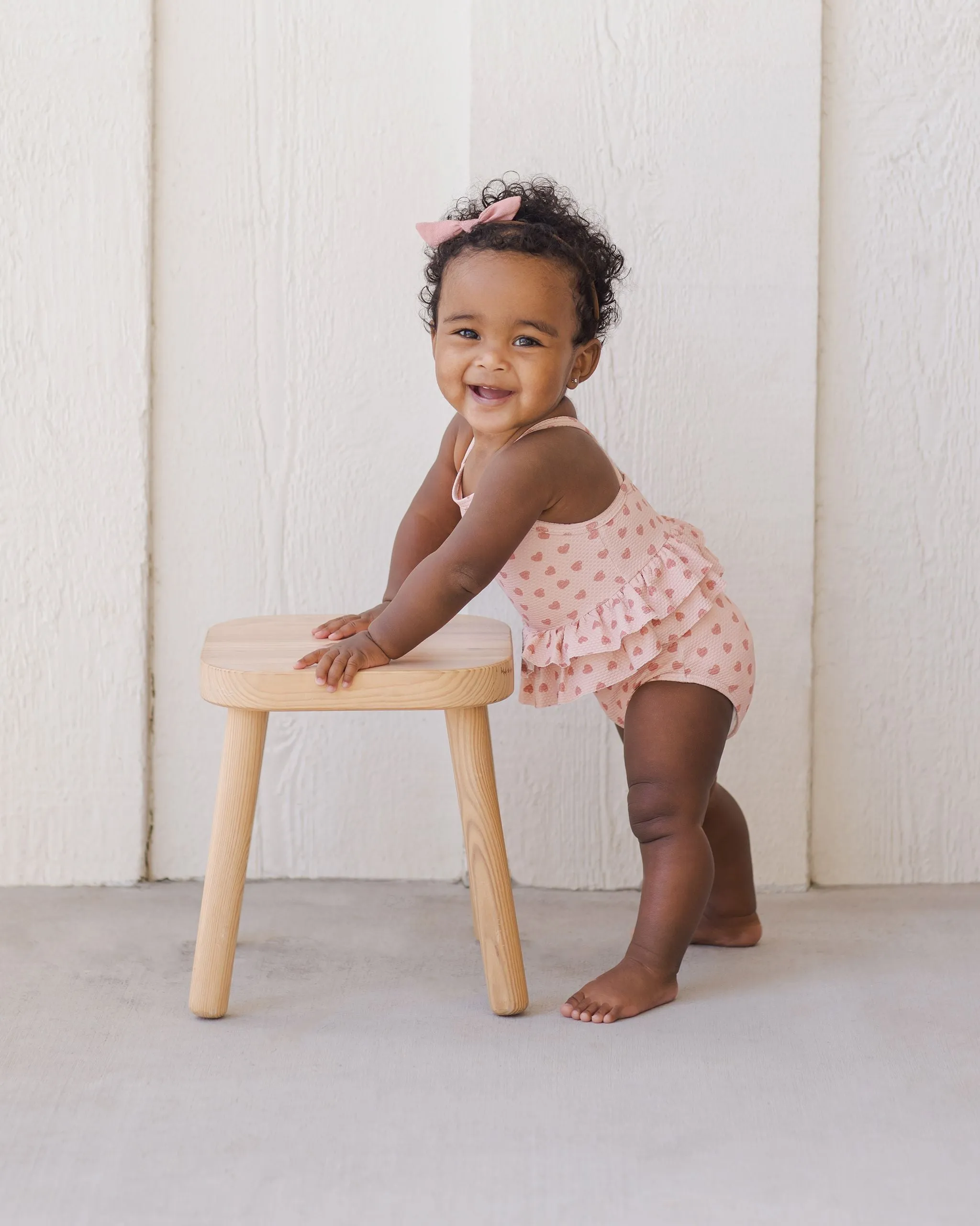 Ruffled One-Piece Swimsuit || Hearts