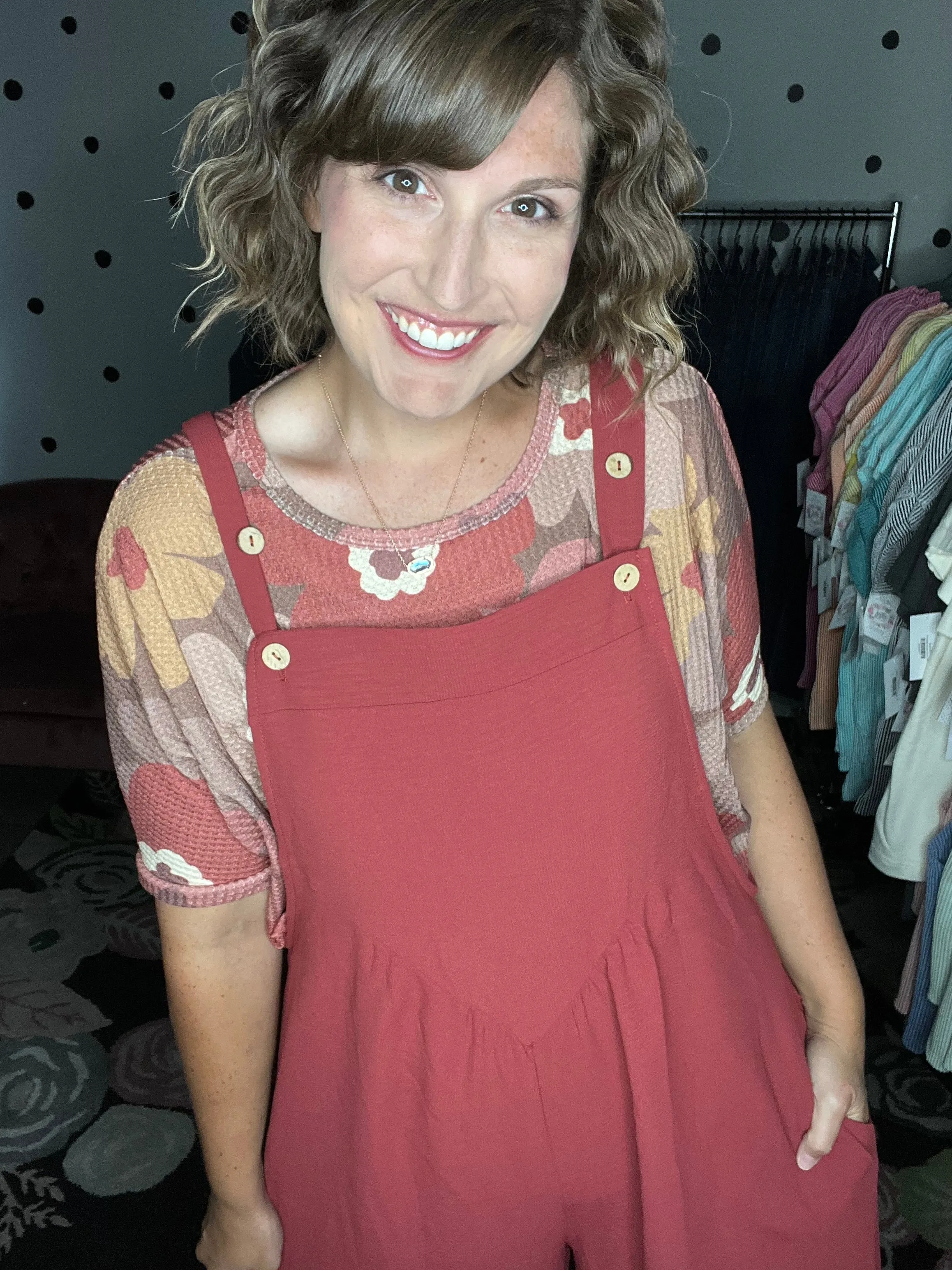 Rust Wide Leg Jumpsuit
