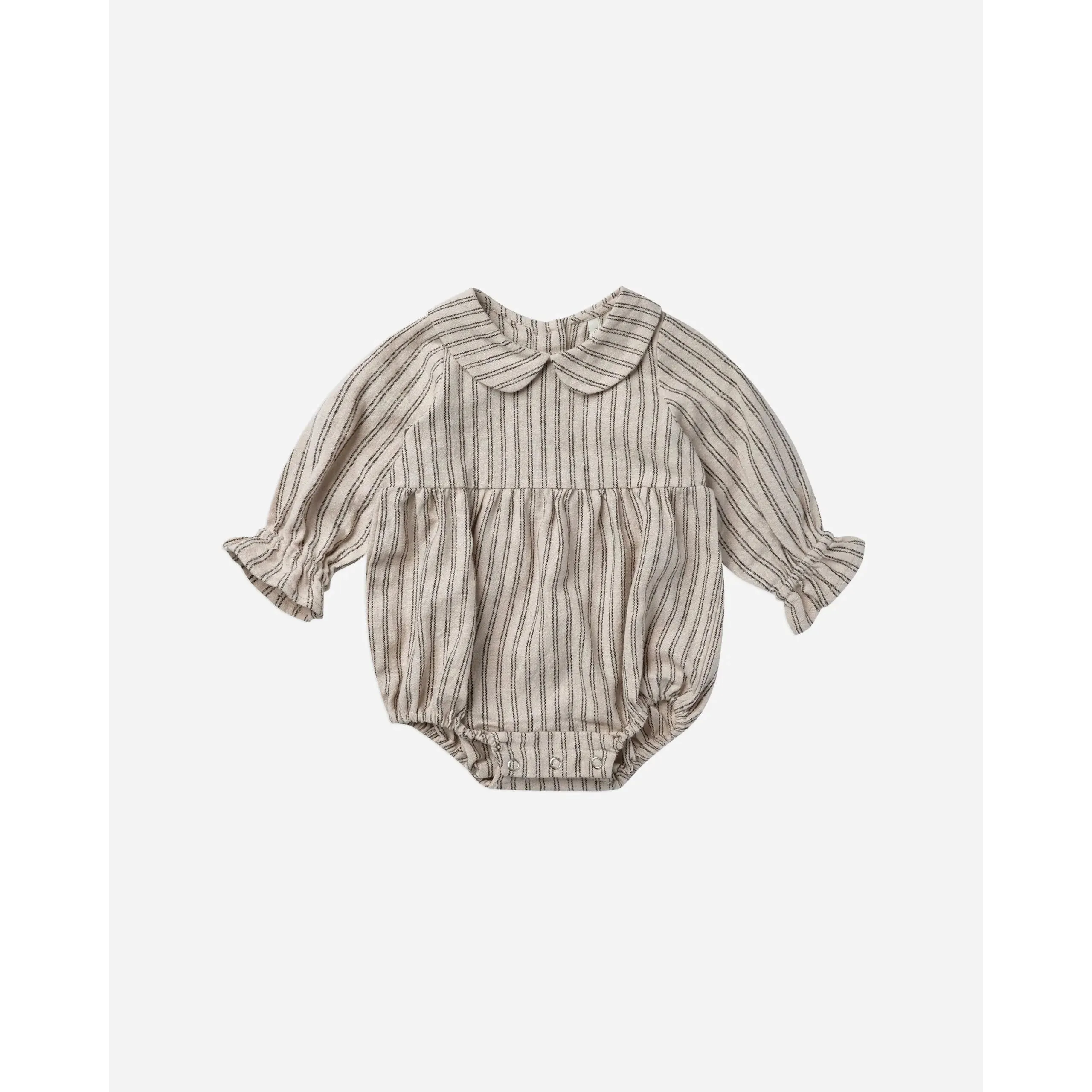 Rylee & Cru Black Pinstripe Cora Romper