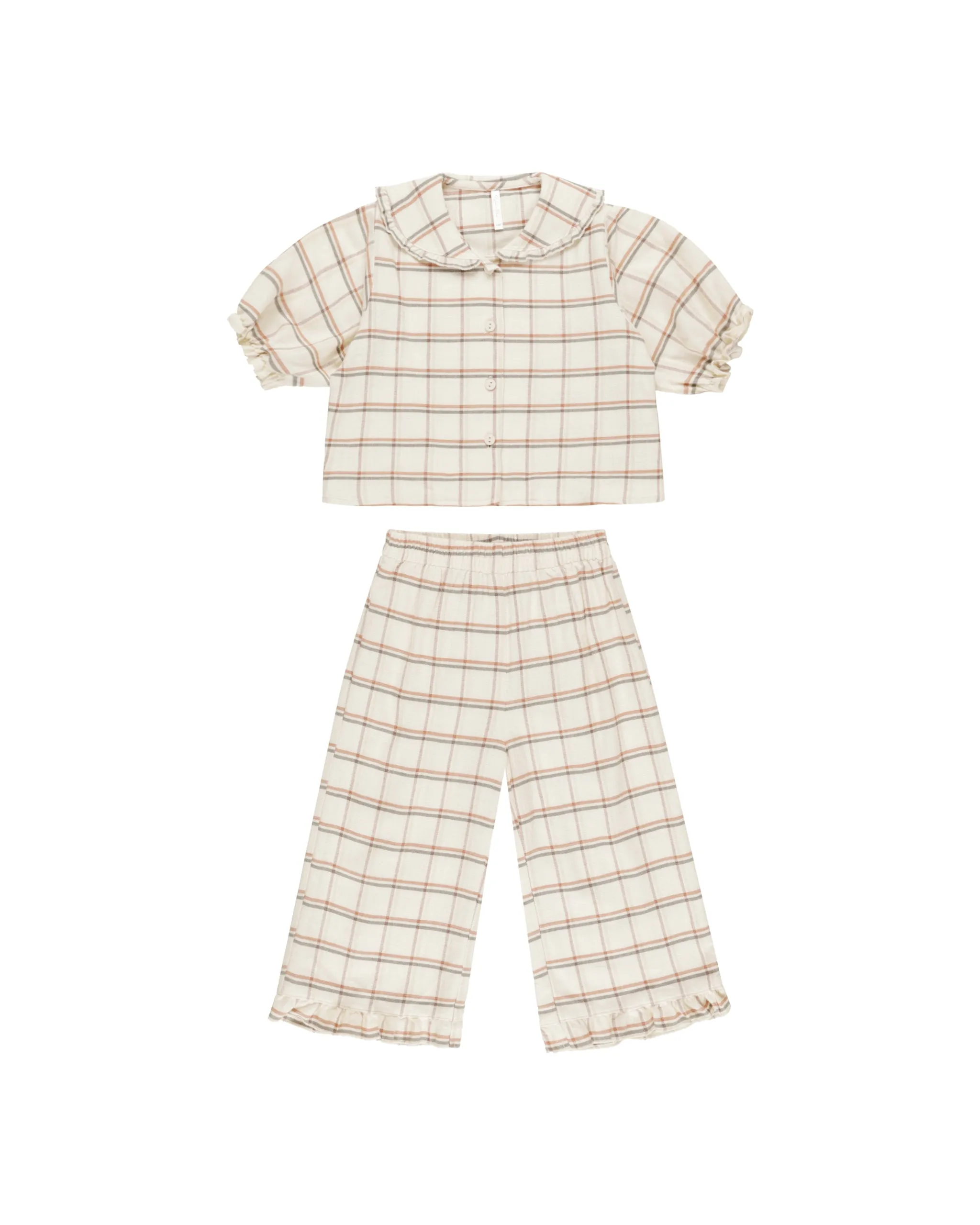 RYLEE   CRU Ruffle Pajamas || Holiday Plaid