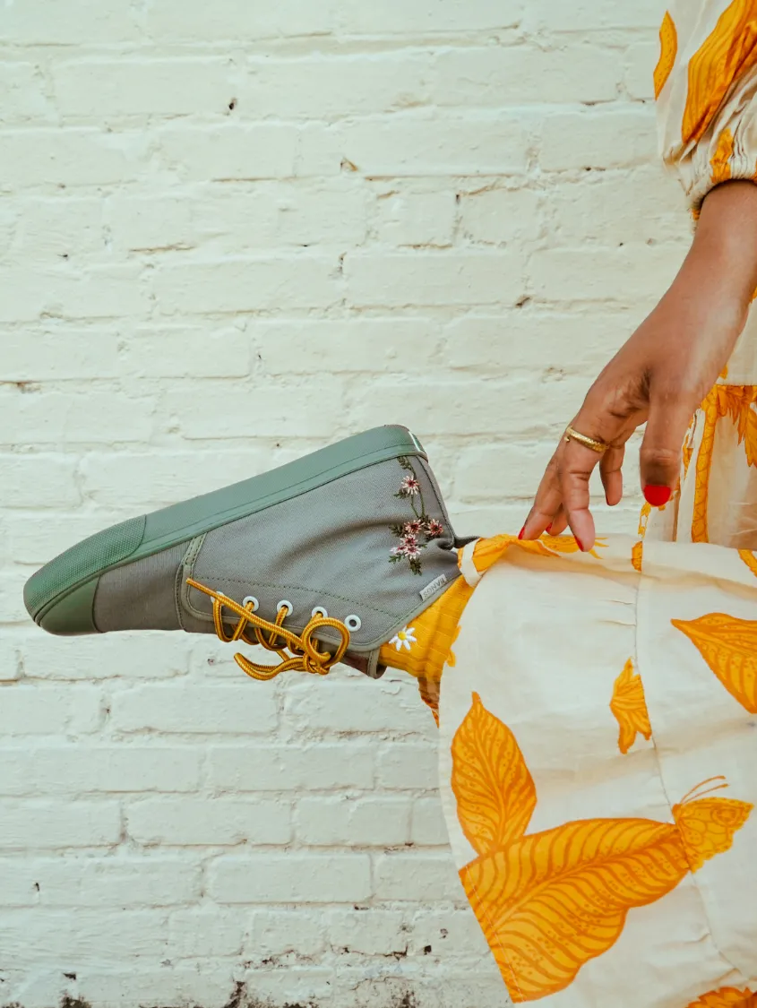 Sage Floral High Top