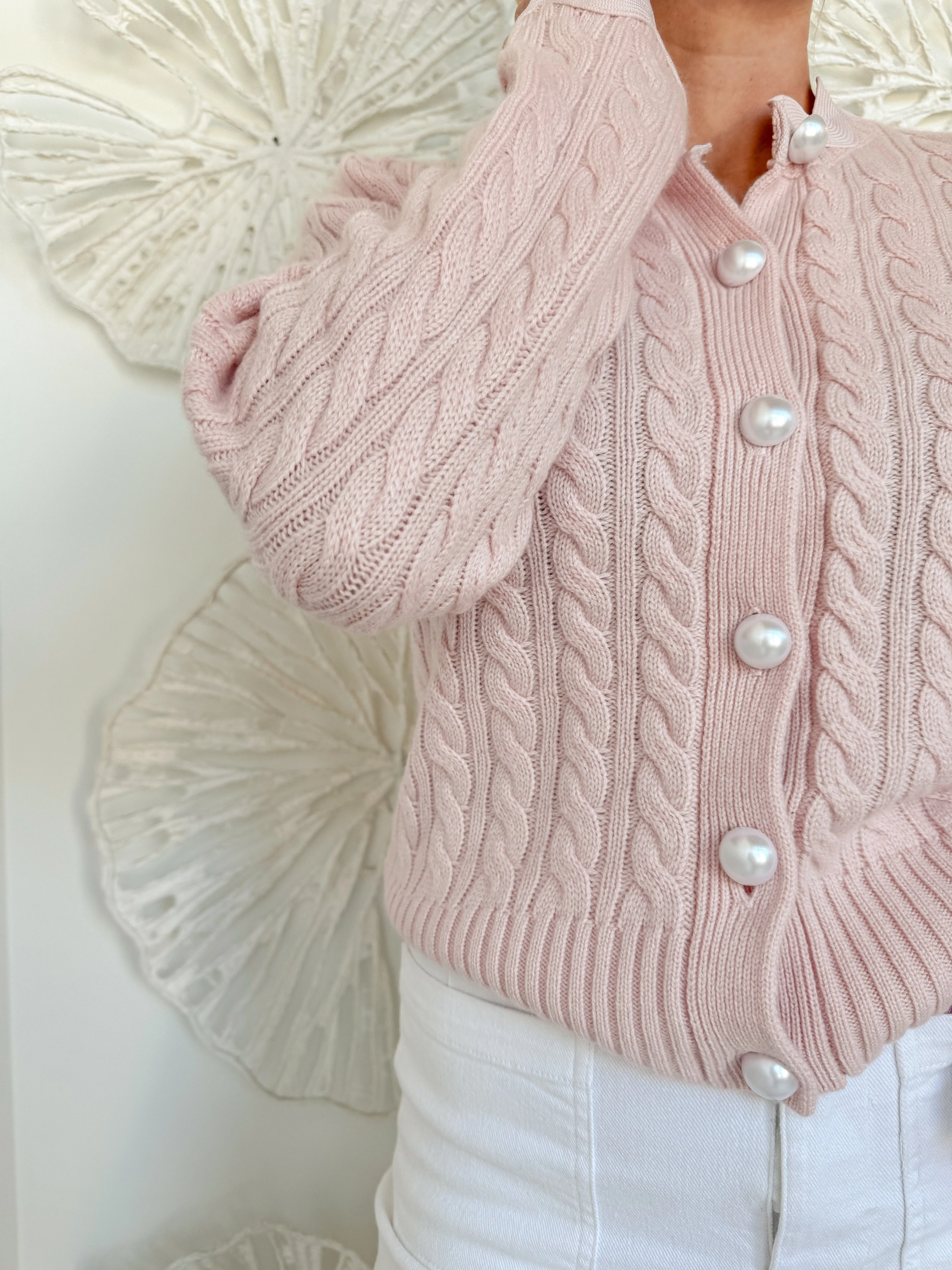 Sail to Sable Cashmere Pink Cardigan
