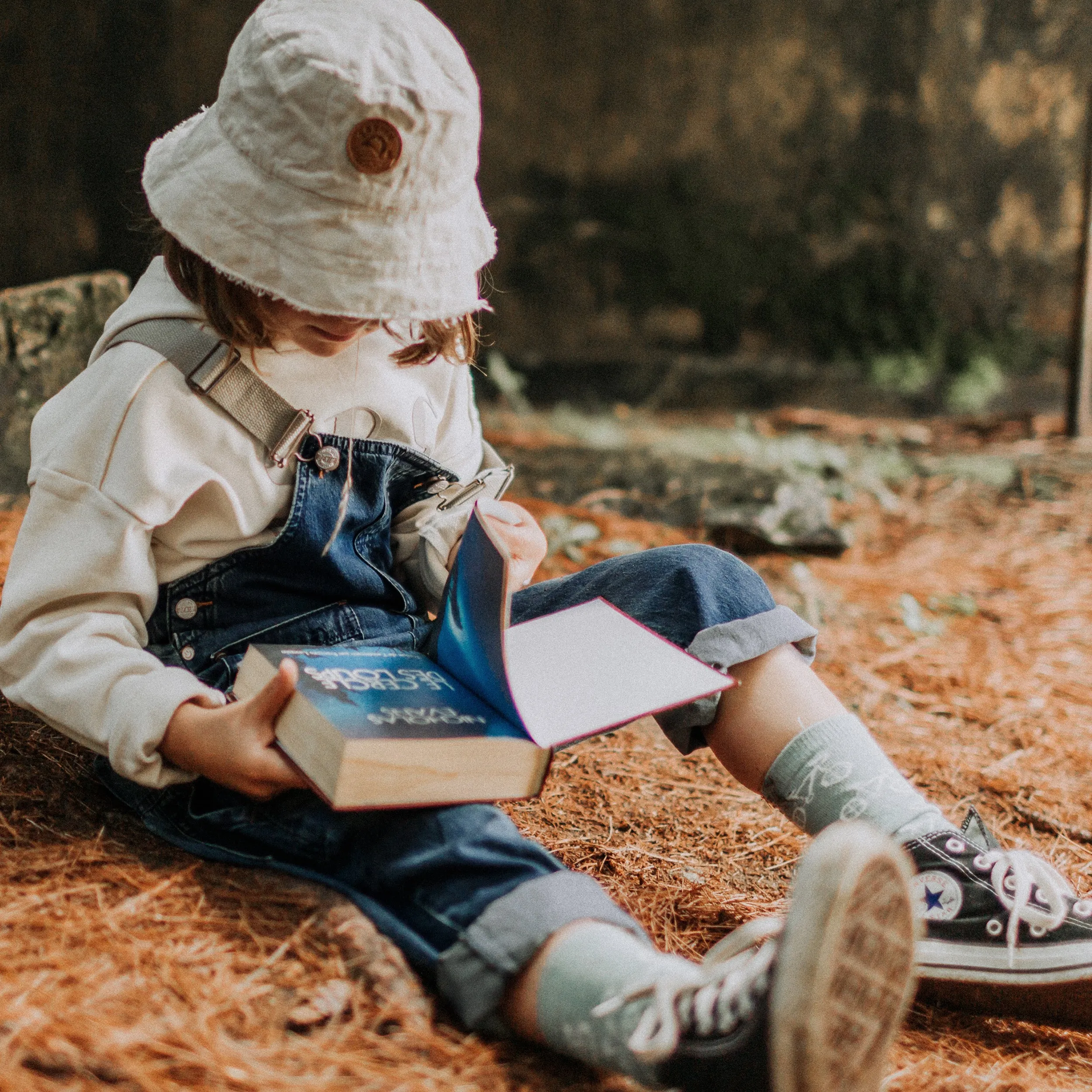 Salopette longue en denim, enfant || Denim long overall, child