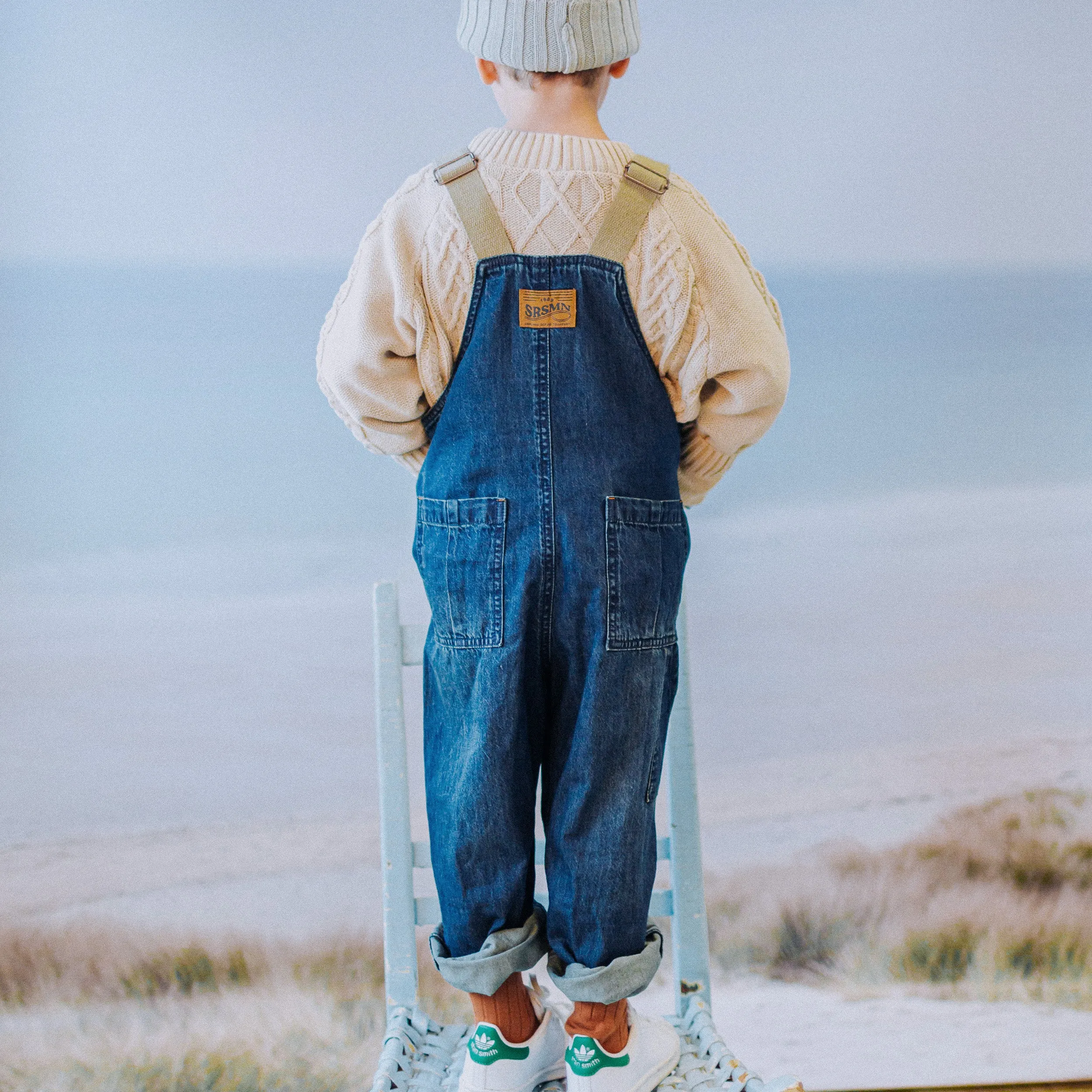 Salopette longue en denim, enfant || Denim long overall, child