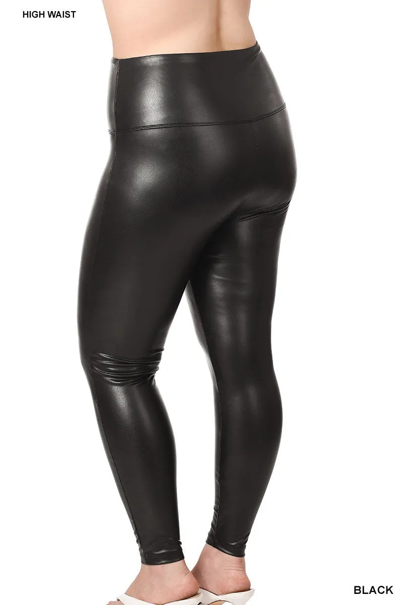 Sandra d vegan leather leggings-curvy