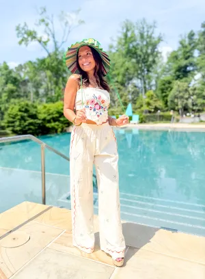 Santorini Scarf Top and Pants Set