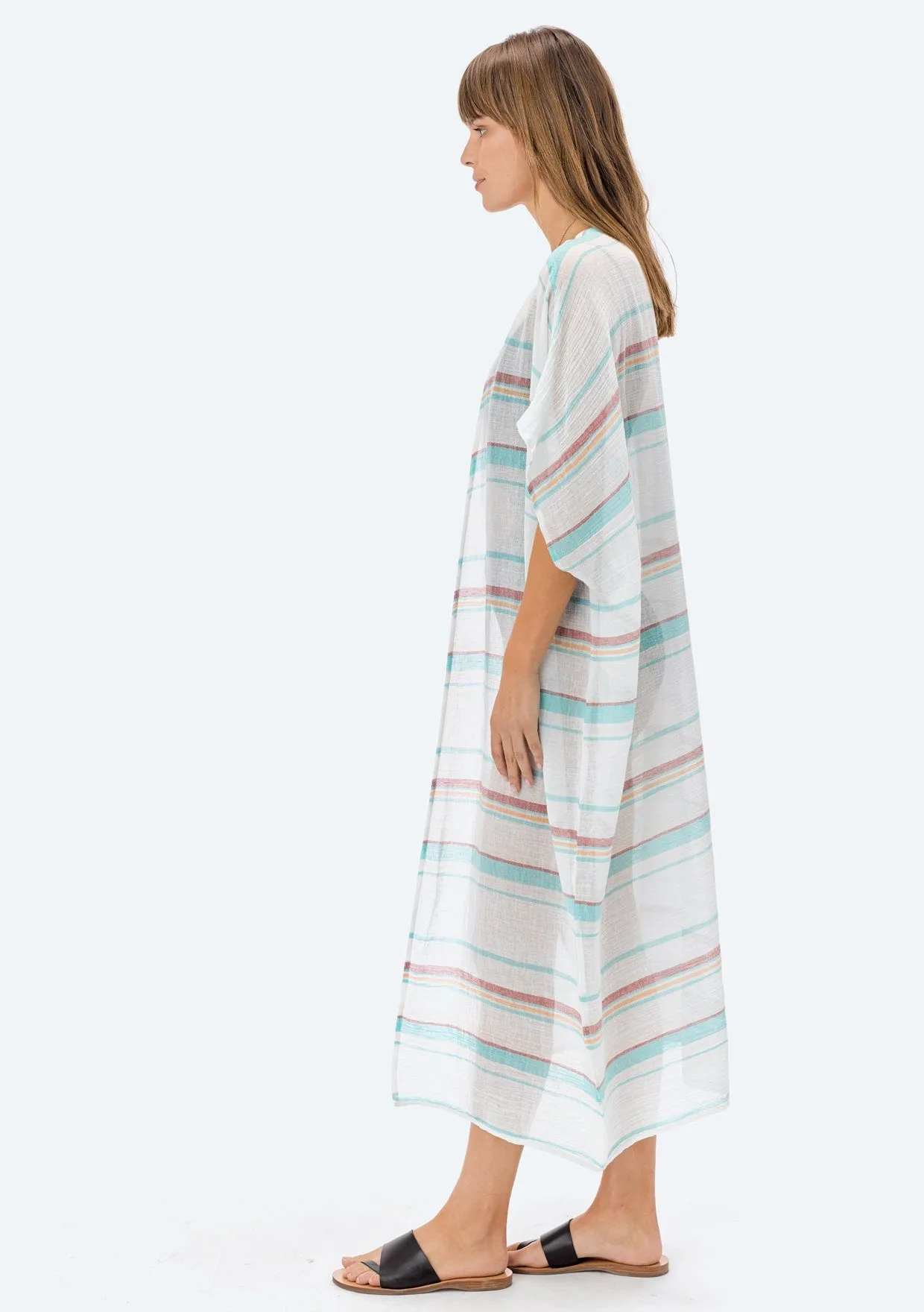 Sarina Striped Maxi Kimono