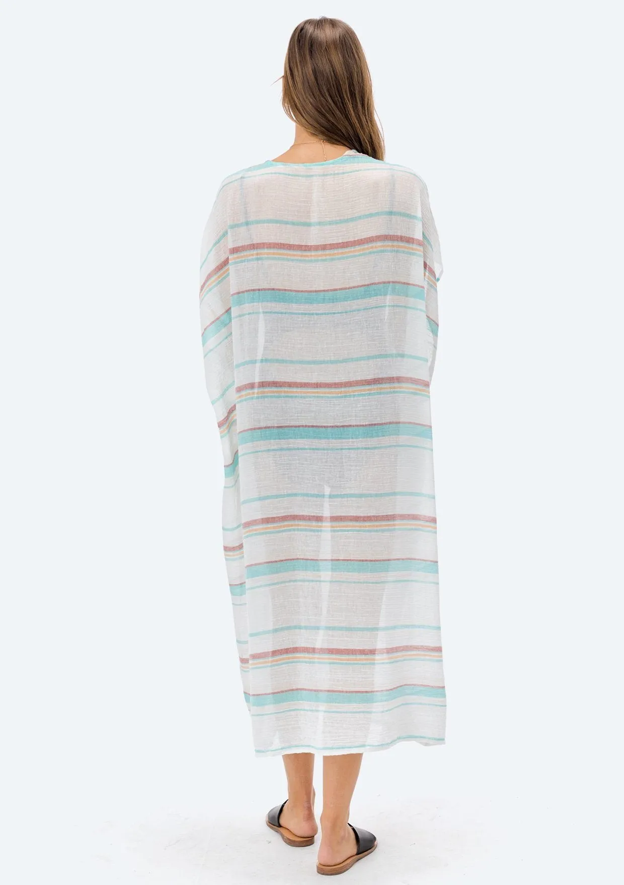 Sarina Striped Maxi Kimono