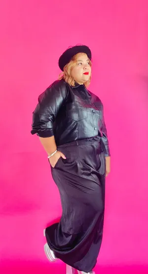 Satin palazzo pants