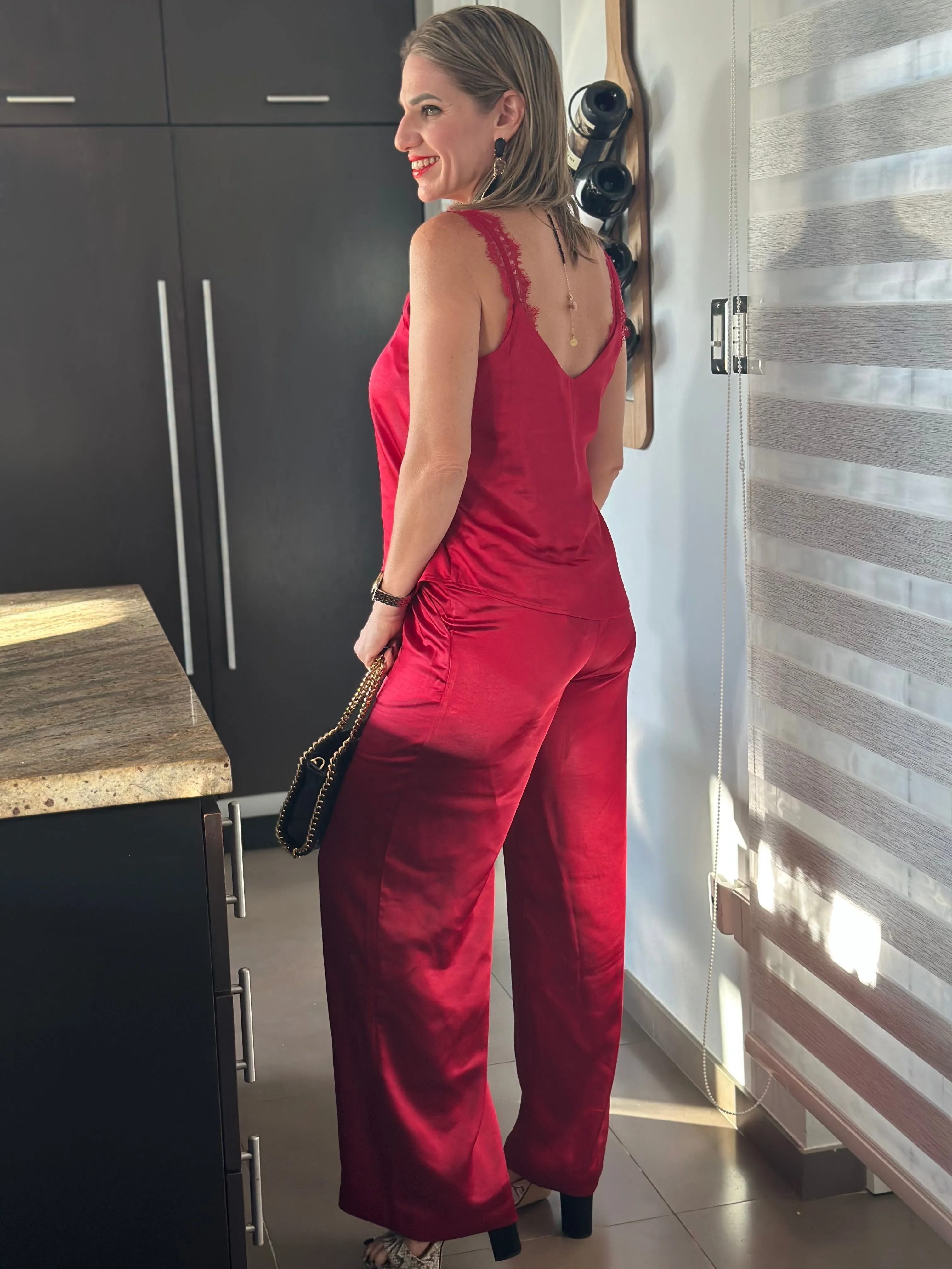 Satin Red Palazzo