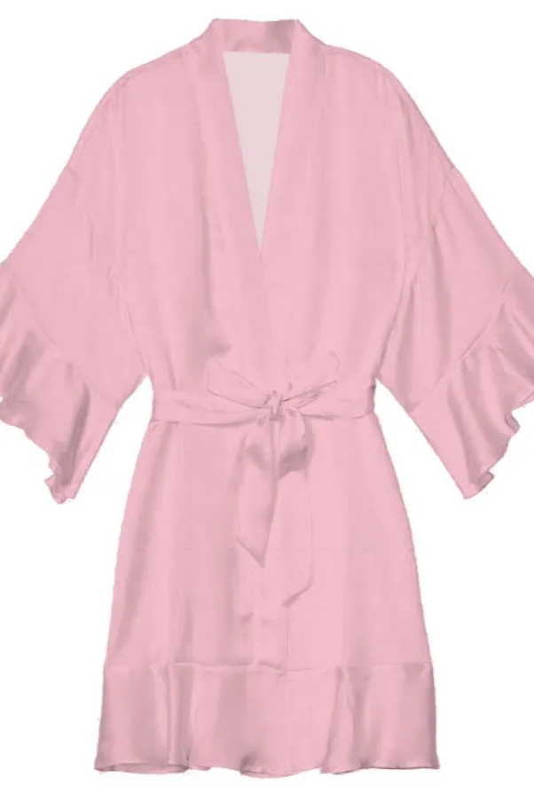 Satin Robe - Blushing Babe
