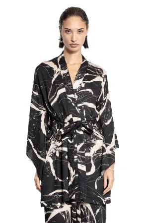 Script Kimono in Black