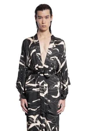 Script Kimono in Black