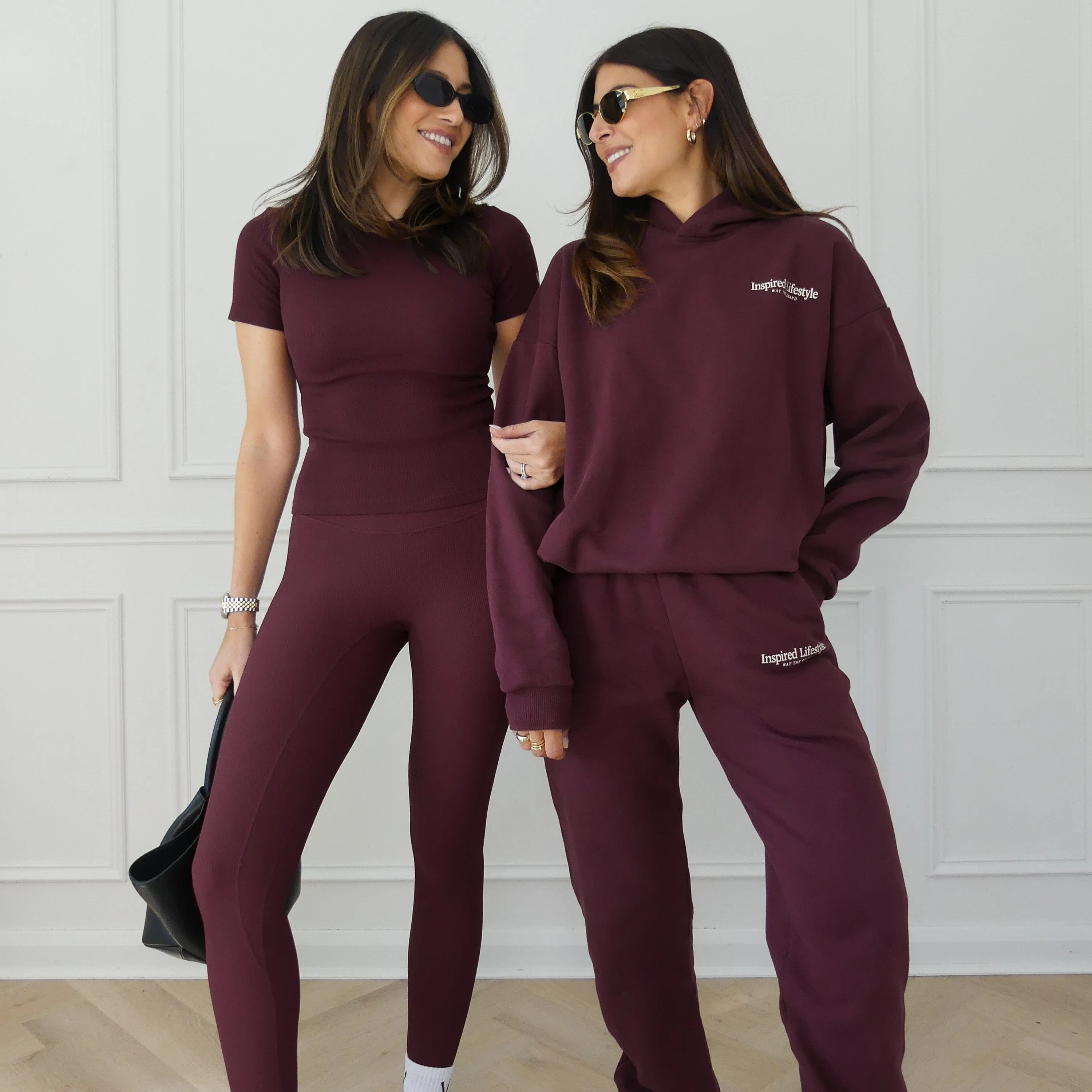 SCULPT RIB LEGGINGS - BORDEAUX