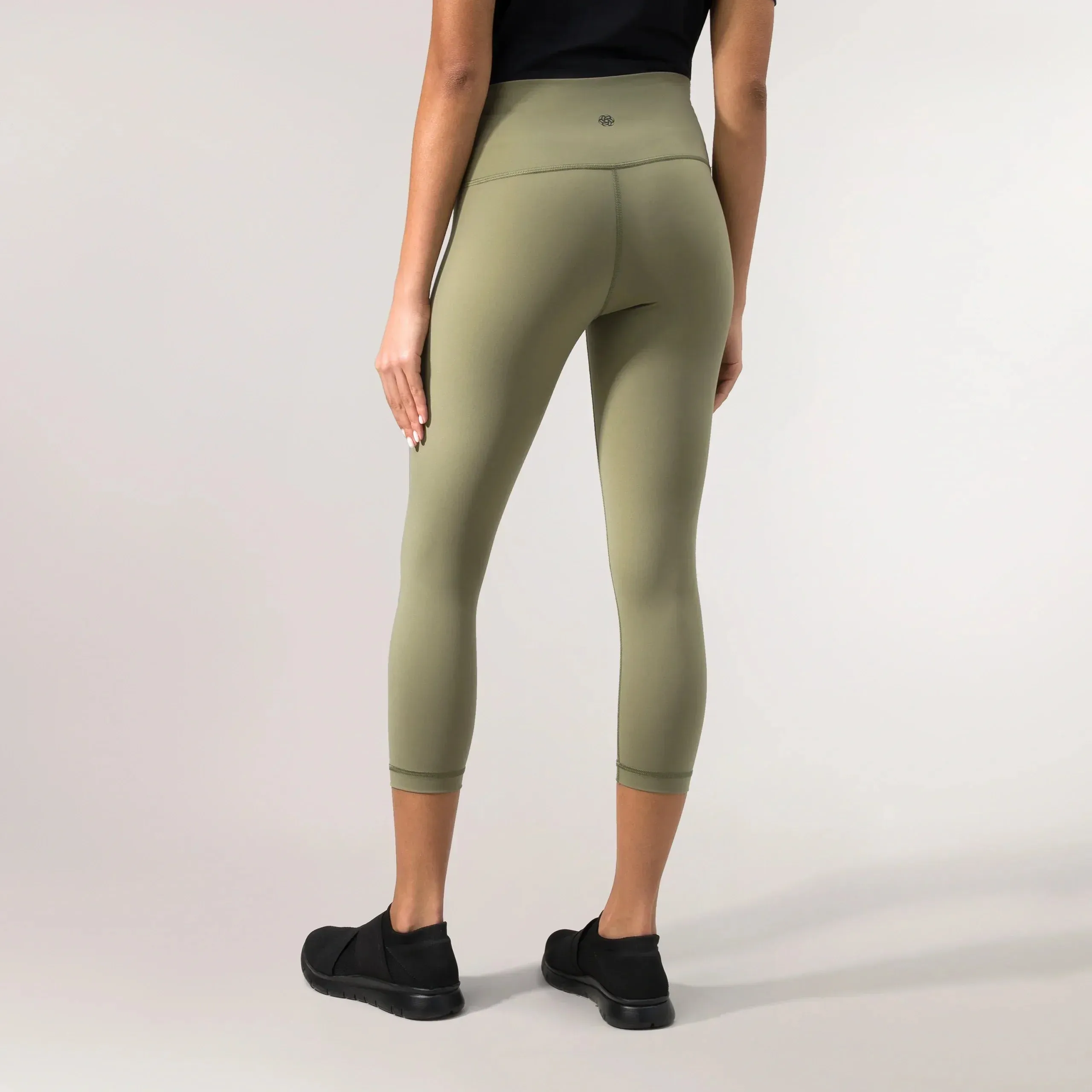 Sculpting Compression Crop Legging - CORE MUSK GREEN