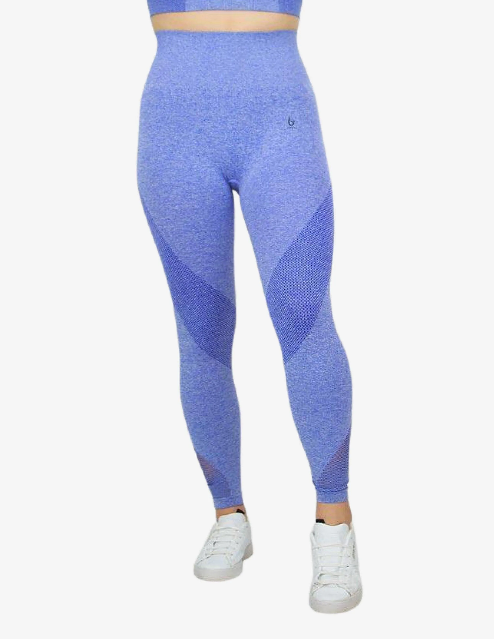 Seamless High Waisted Leggings Blue