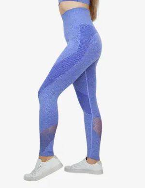 Seamless High Waisted Leggings Blue