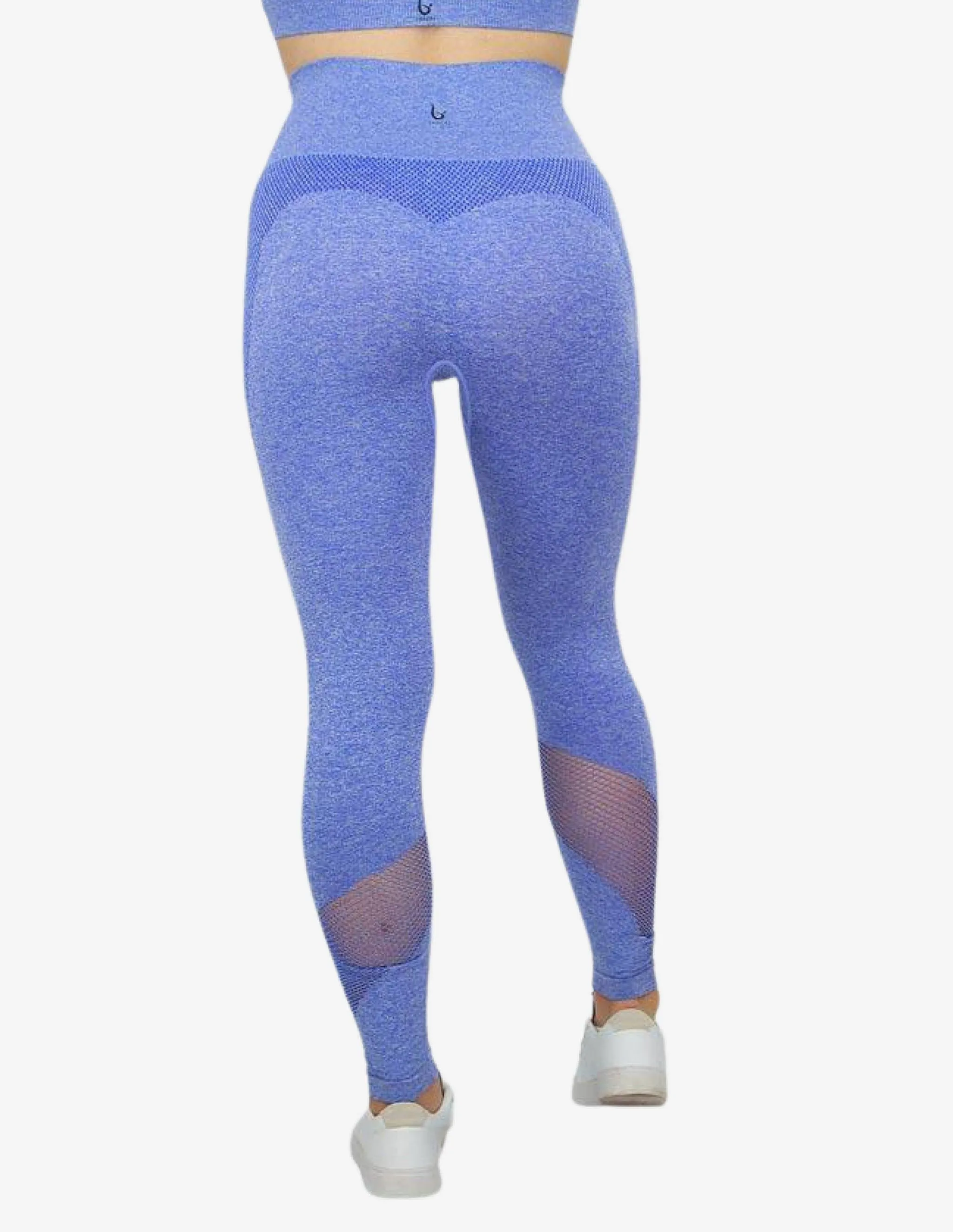 Seamless High Waisted Leggings Blue