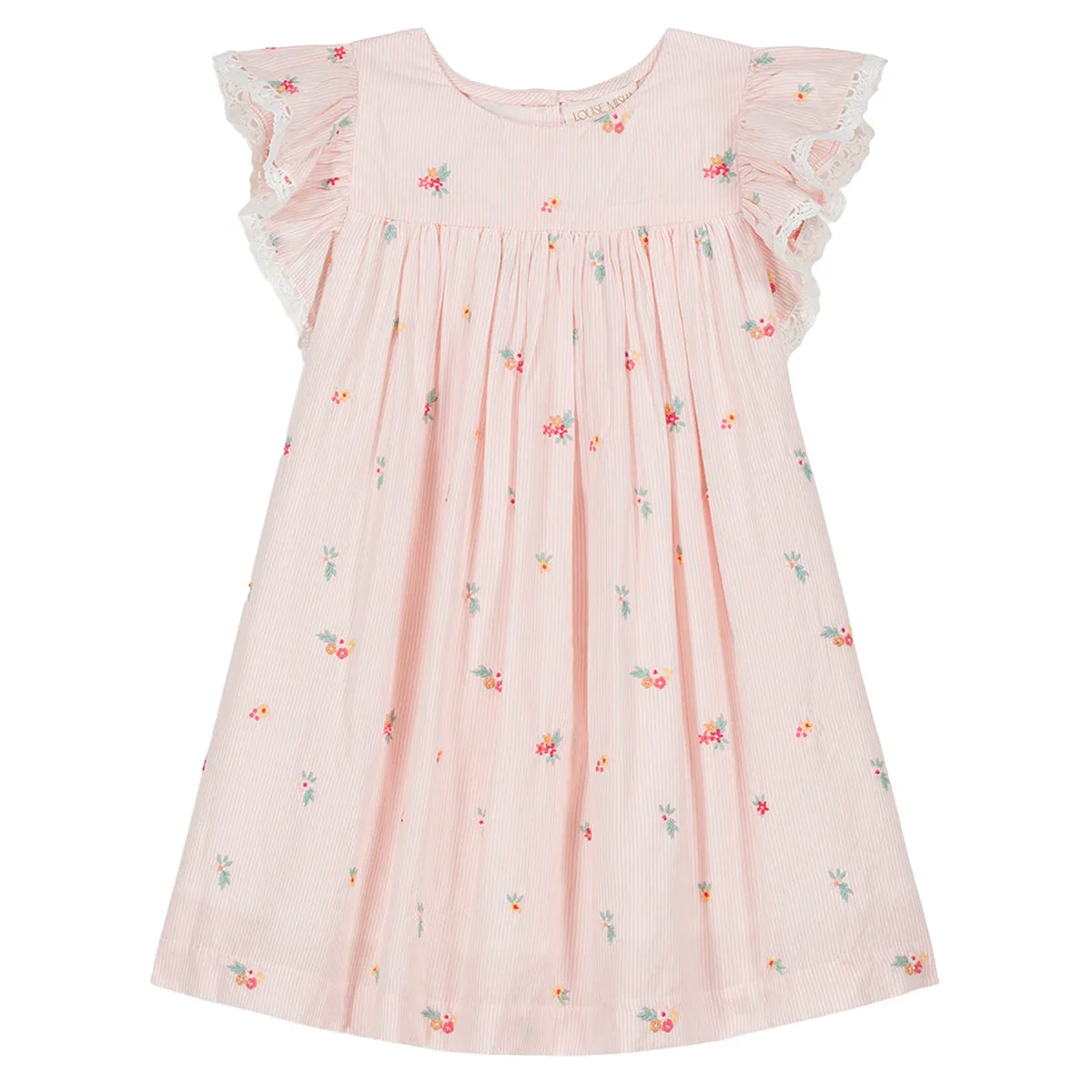 Shanti Pink Bouquet Stripes Dress