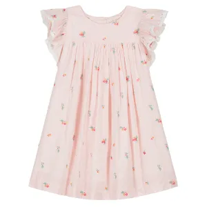 Shanti Pink Bouquet Stripes Dress
