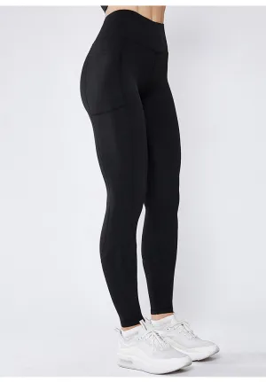 Shapewear Smoothie Compression Black Leggings with cell pocket-Black