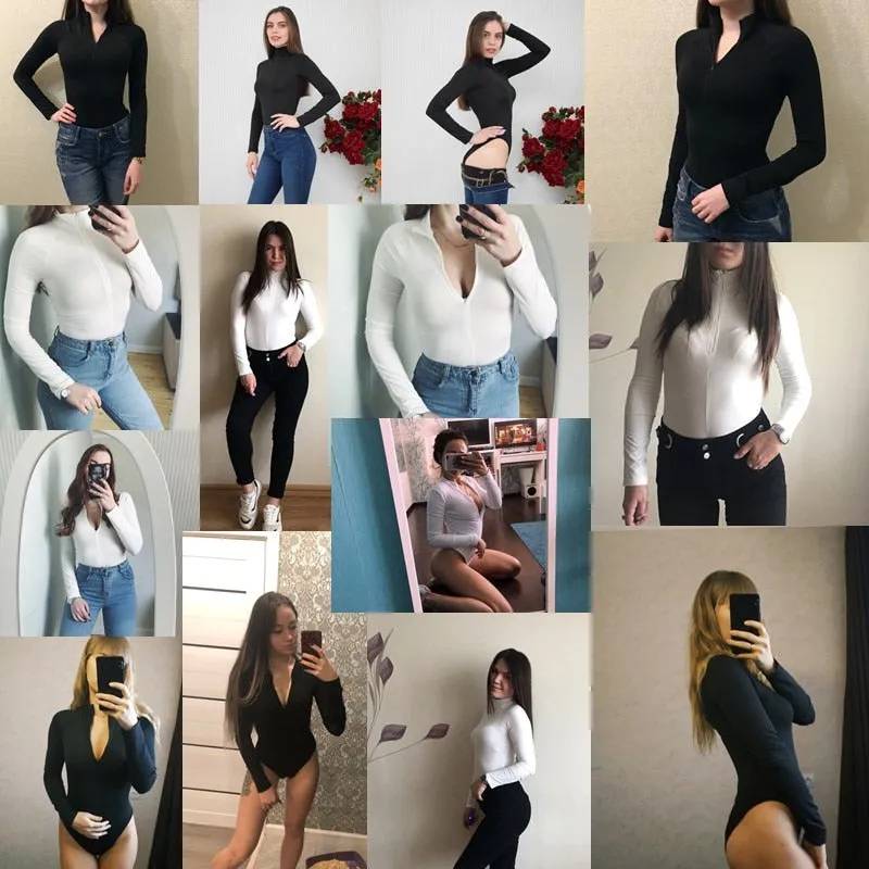 Sheath Velvet Rompers Bodysuit Long Sleeve Regular Zipper