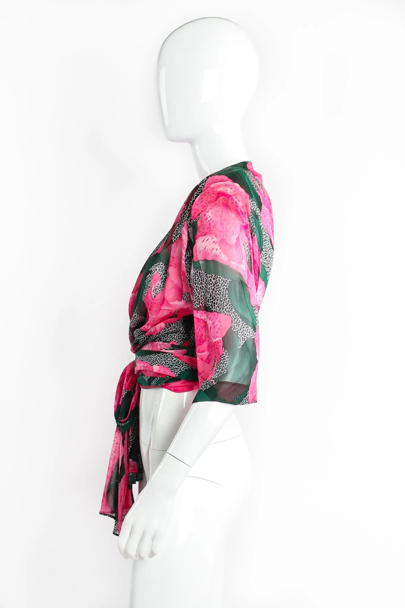 Sheer Floral Wrap Top & Palazzo Pant Set