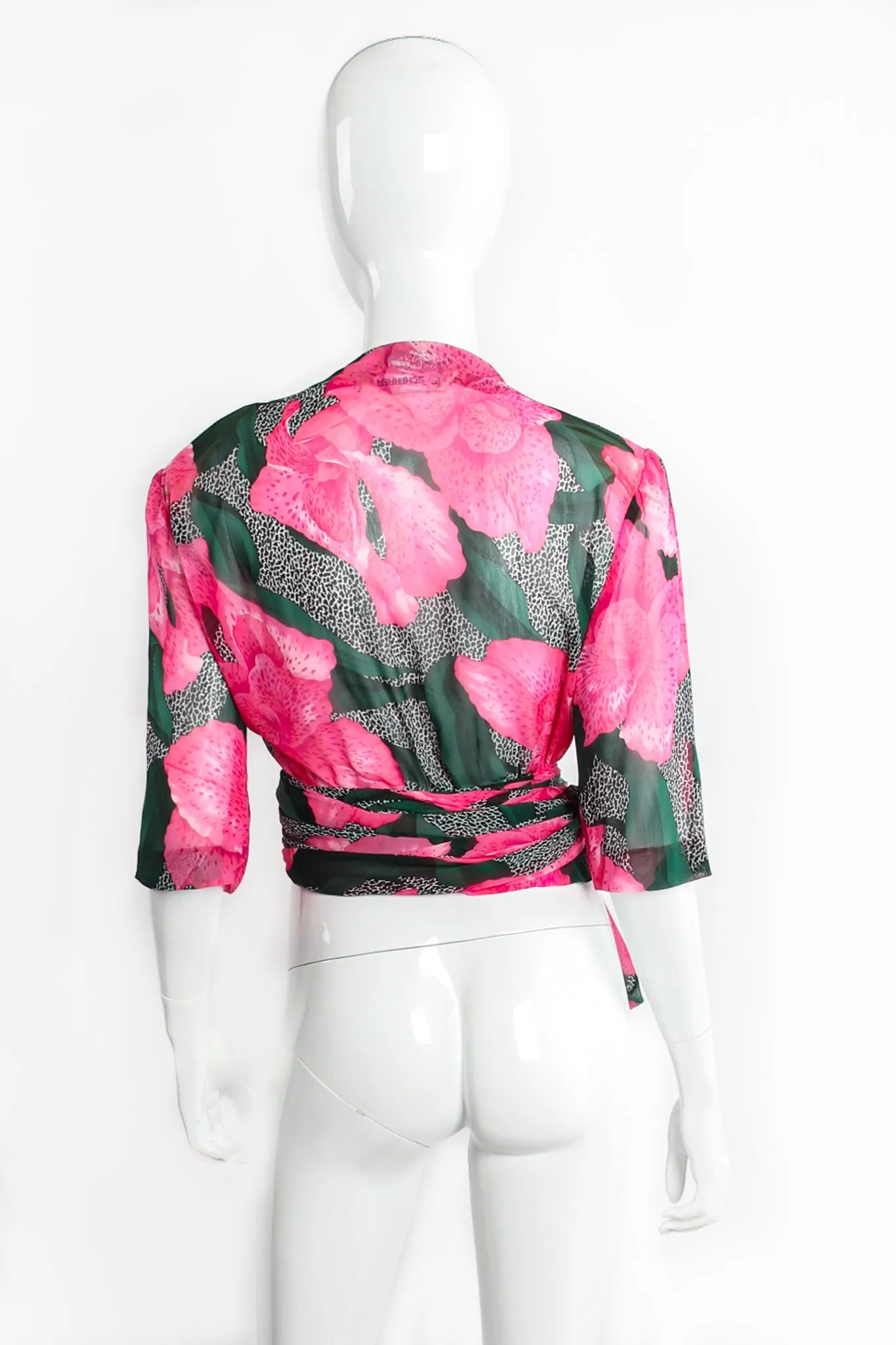 Sheer Floral Wrap Top & Palazzo Pant Set