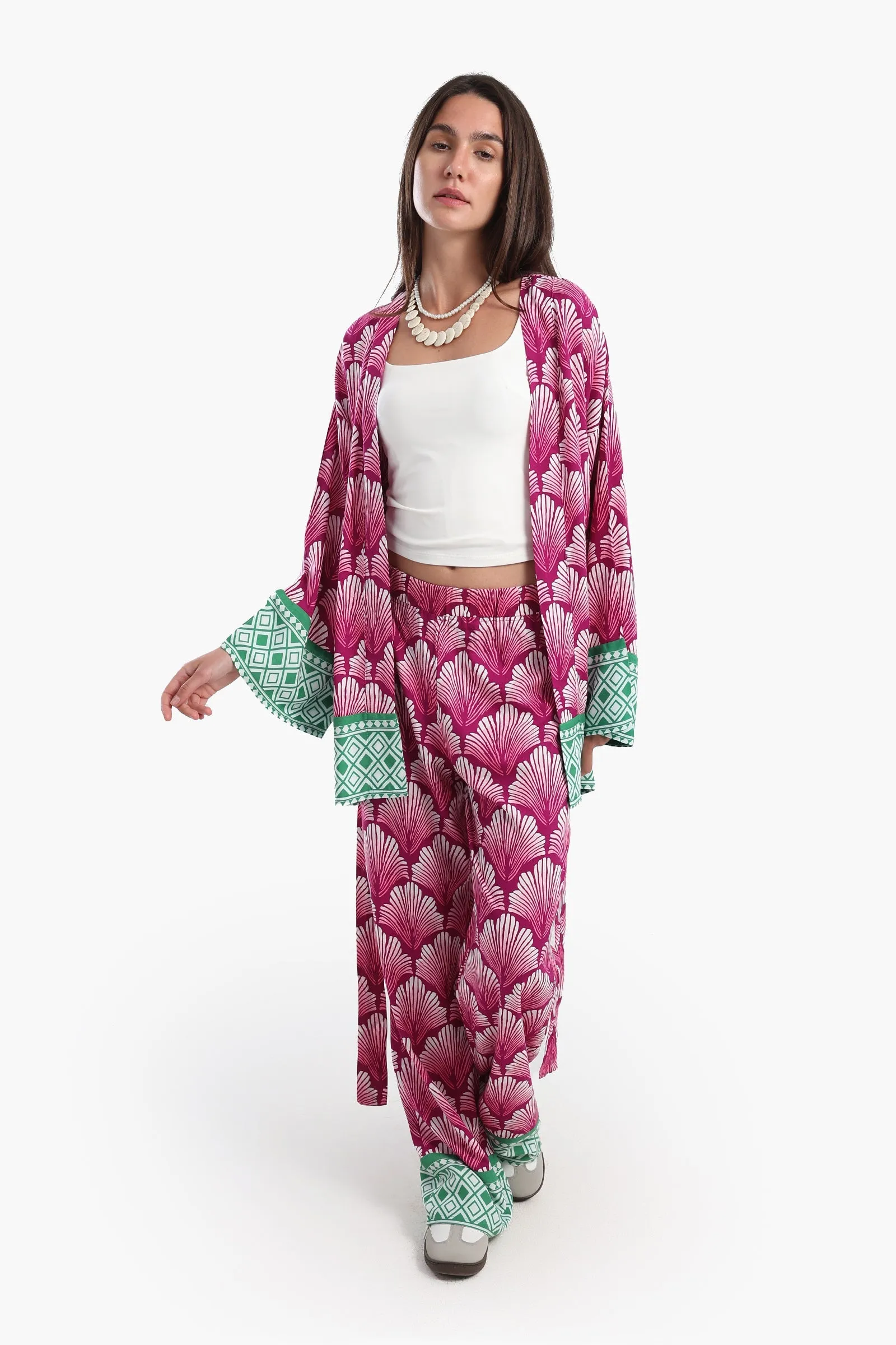 Shell Printed Kimono