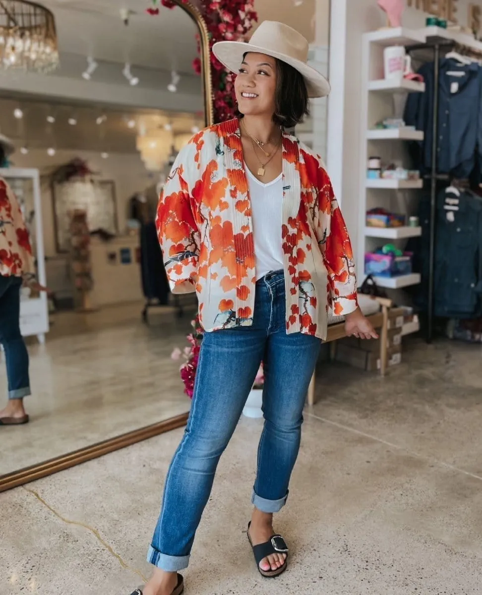 Short Kimono Blossom Branch