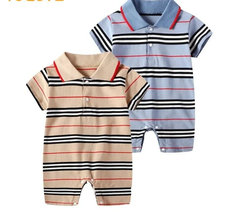 Short Sleeve Baby Romper Brown