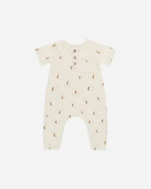 Short Sleeve Jumpsuit || Moons