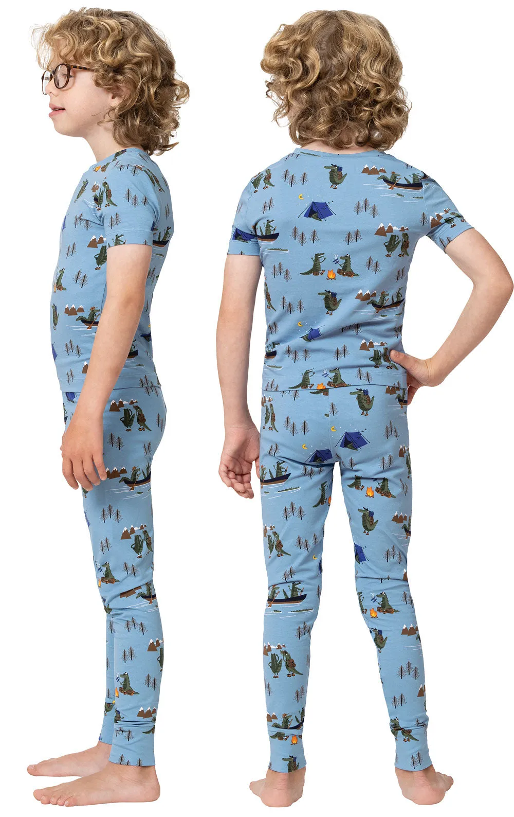 Short Sleeve Snug Fit Unisex Kids Pajamas